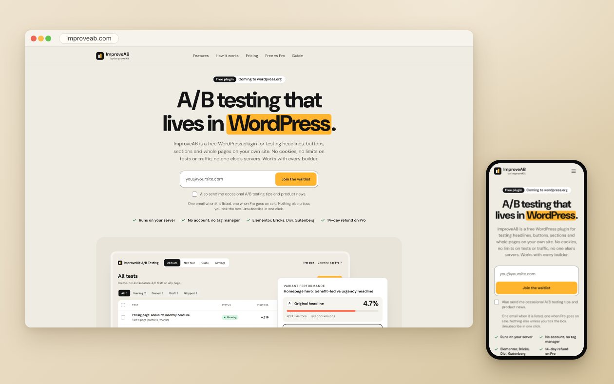 ImproveAB website