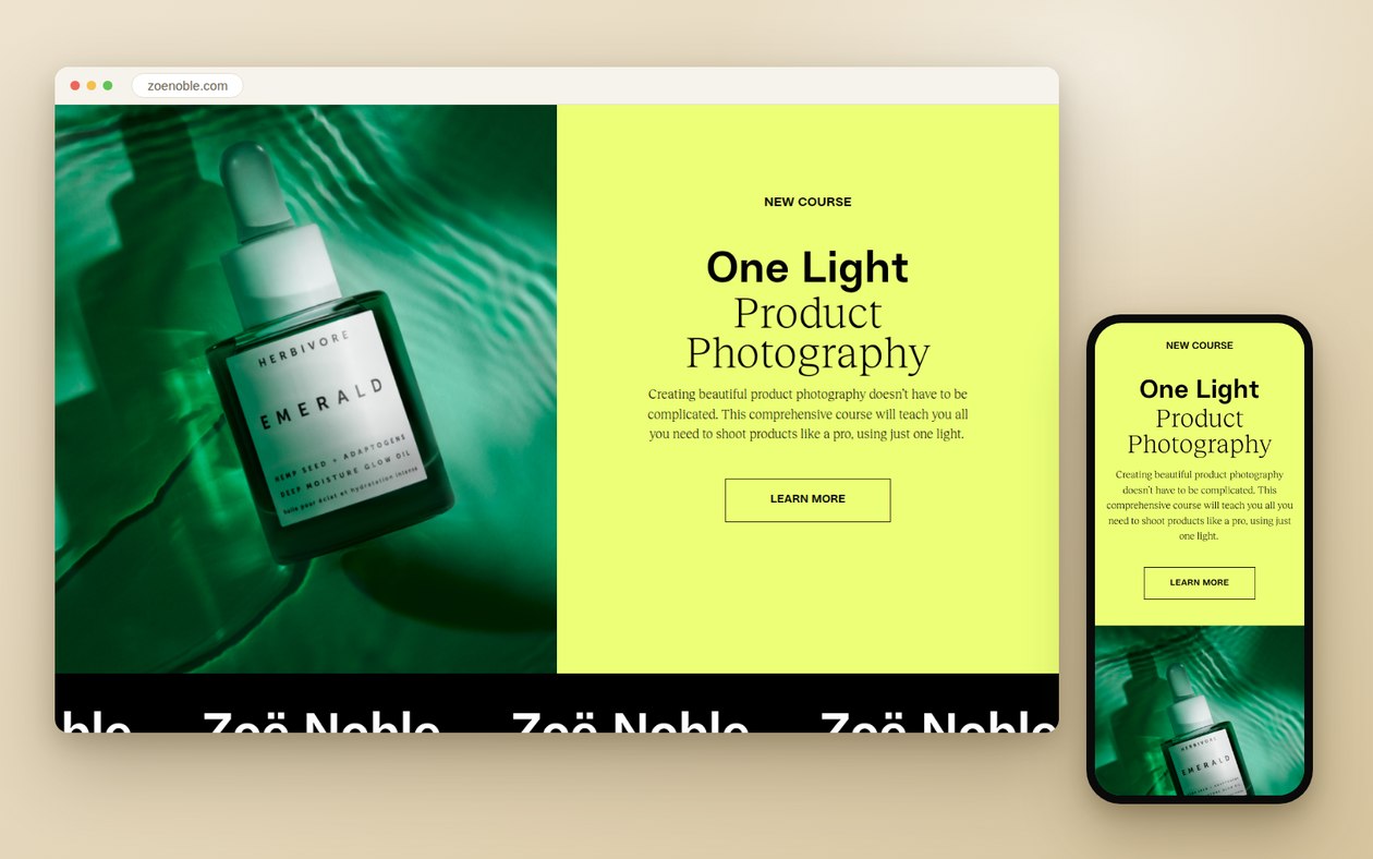 Zoë Noble Education website design